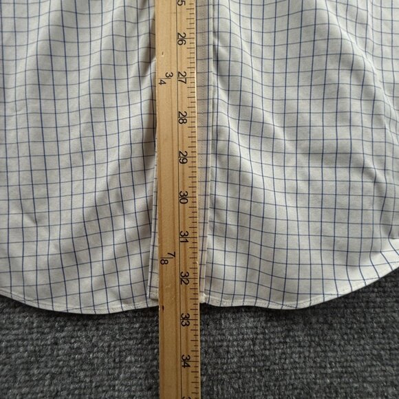 Brooks Brothers 17 34 Traditional Non-Iron Check All Cotton Button-Down Blue - Picture 4 of 11